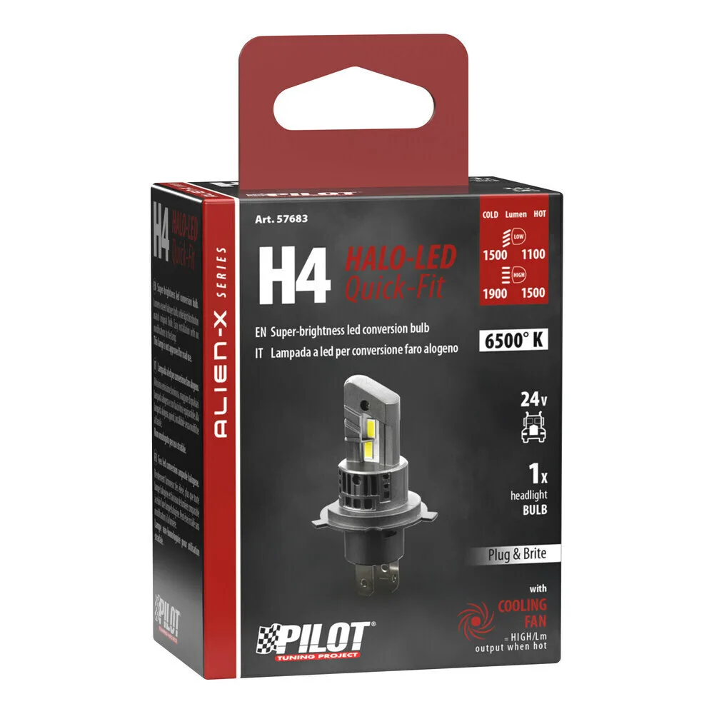 20251007120804_1fec1601 Lampa Λάμπα Φορτηγού Halo Led H4 / P43T LED 6500K Ψυχρό Λευκό 24V L5768.3 - Image 1