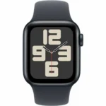 Apple Watch SE 2024 Aluminium 44mm Αδιάβροχο με Παλμογράφο (Midnight με Midnight Sport Band - S/M)