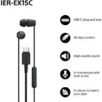 Sony Ier-ex15c In-ear Handsfree Ακουστικά με Βύσμα USB-C Μαύρο