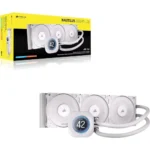 Corsair NAUTILUS 360 RS LCD Υδρόψυξη Επεξεργαστή Τριπλού Ανεμιστήρα 120mm για Socket AM4/AM5/1700 Λευκή
