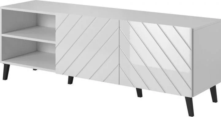 20251010102358_epiplo_tileorasis_goniako_xylino_me_rodes_fotismo_led_leyko_m150xp42xy52cm_stvcmmzpm0201 Έπιπλο Τηλεόρασης με Φωτισμό LED Λευκό Μ150xΠ42xΥ52cm STVCMMZPM0201 - Image 1