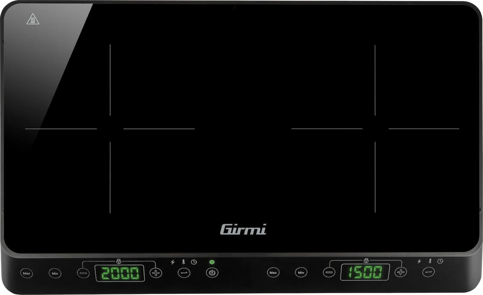 20251010110404_2ceeb734 Girmi PI5100 Επιτραπέζια Εστία Επαγωγική Διπλή Μαύρη - Image 1
