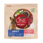 Purina One 1.5kg Ξηρά Τροφή για Ενήλικους Σκύλους Μικρόσωμων Φυλών με Βοδινό και Ρύζι