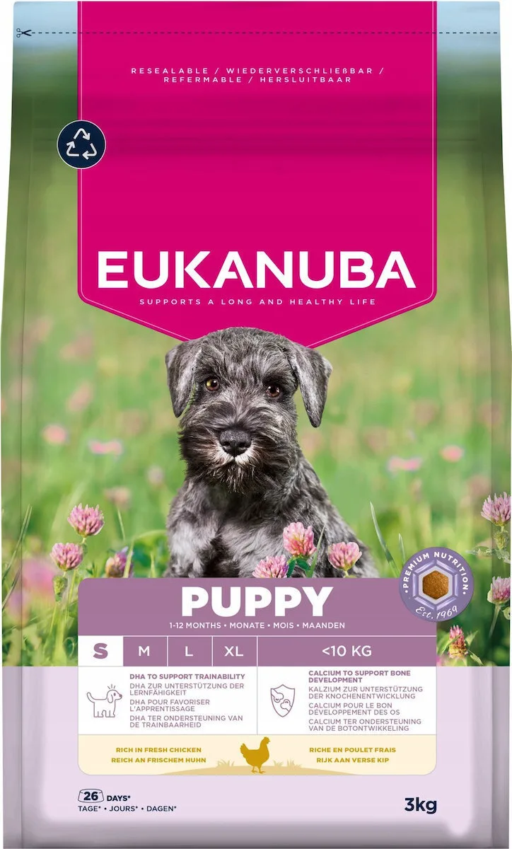 20251010113800_d07d6a98 Eukanuba 3kg Ξηρά Τροφή για Κουτάβια Μικρόσωμων Φυλών με Κοτόπουλο - Image 1