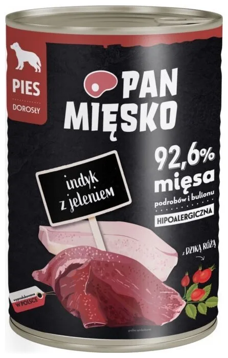 Pan Miesko Υγρή Τροφή Σκύλων με Γαλοπούλα και Ελάφι 400gr - Image 1
