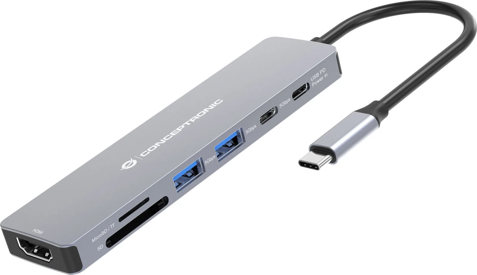 20251010162847_conceptronic_usb_c_docking_station_me_hdmi_4k_pd_ethernet_donn28g Conceptronic USB-C Docking Station με HDMI 4K PD Ethernet Γκρι (DONN28G) - Image 1