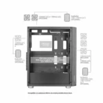 Mars Gaming MC-F Gaming Midi Tower Κουτί Υπολογιστή με Πλαϊνό Παράθυρο και RGB Φωτισμό Μαύρο
