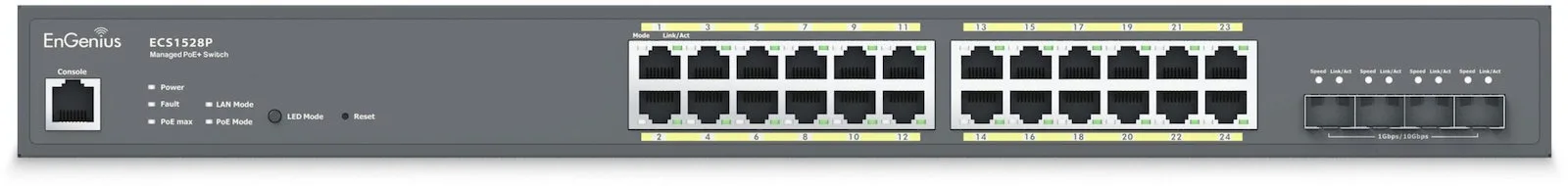 EnGenius ECS1528P Managed L2 PoE+ Switch με 24 Θύρες Gigabit (1Gbps) Ethernet και 4 SFP Θύρες - Image 1