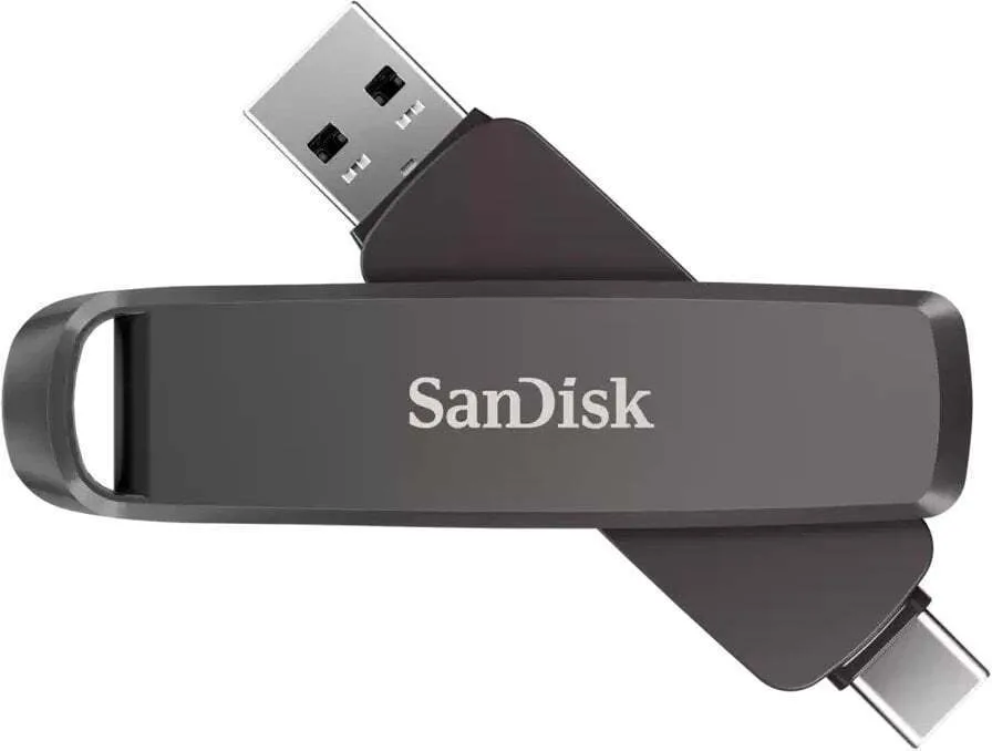 Sandisk Extreme PRO Dual 512GB USB 2.0 Stick με σύνδεση USB-C & USB-A Μαύρο - Image 1