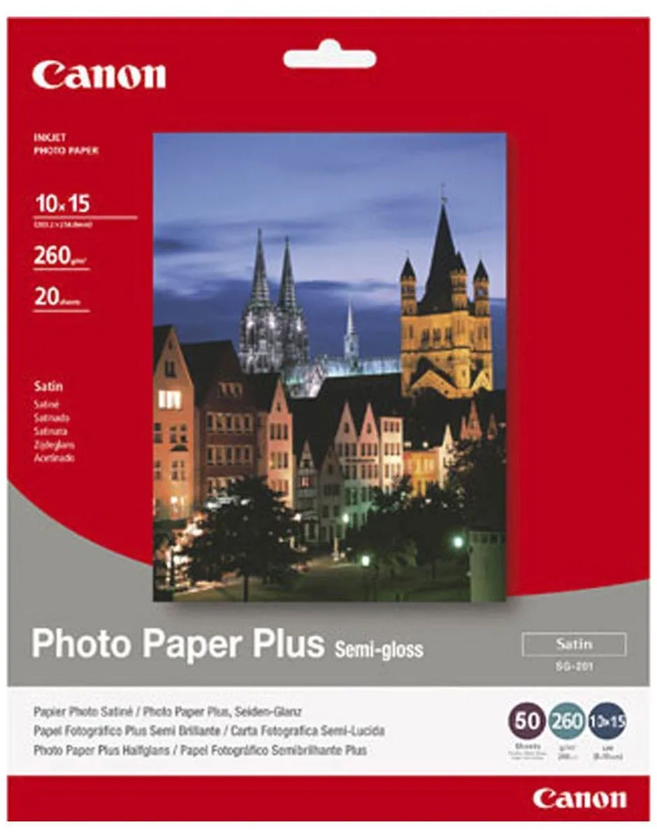 Canon SG-201 Φωτογραφικό Χαρτί Plus A6 (10x15) 260gr/m² για Εκτυπωτές Inkjet 5 Φύλλα (1686B072) - Image 1