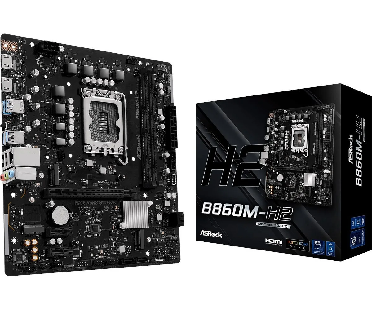 ASRock B860M-H2 Motherboard Micro ATX με Intel 1851 Socket 90-MXBS0-A0UAYZ - Image 1