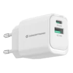 Conceptronic Φορτιστής Χωρίς Καλώδιο GaN με Θύρα USB-A και Θύρα USB-C 33W Power Delivery / Quick Charge 3.0 Λευκός (ALTHEA19W33)