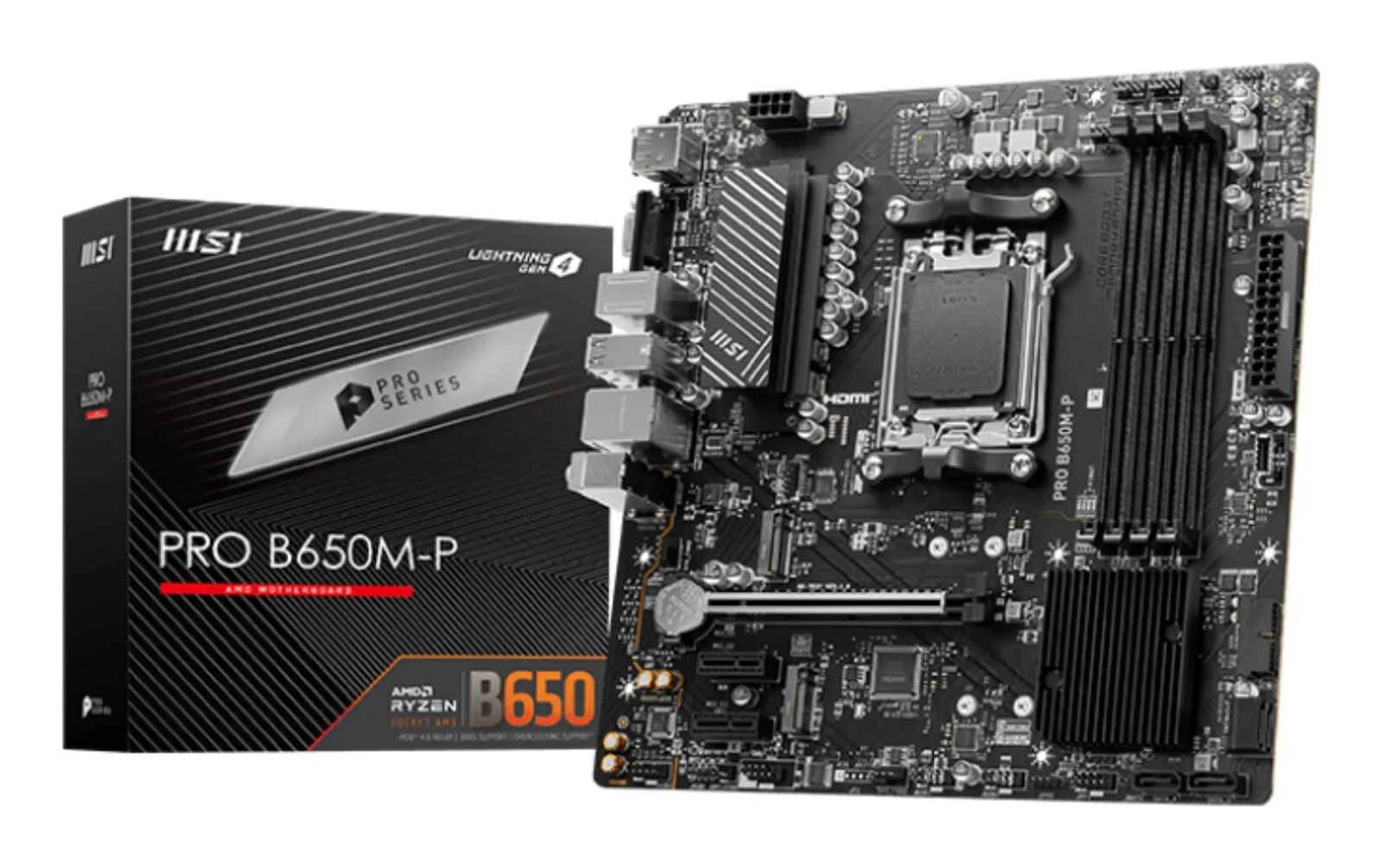 MSI Pro B650M-P Motherboard Micro ATX με AMD AM5 Socket 7E27-001R - Image 1