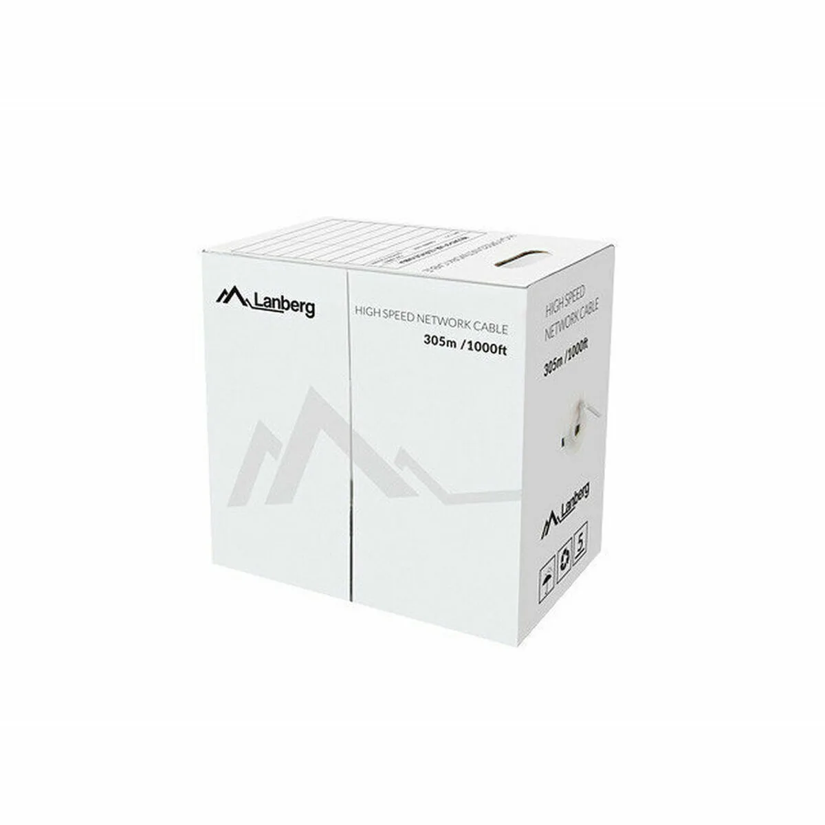 Lanberg U/UTP Cat.5e Καλώδιο Δικτύου Ethernet χωρίς ακροδέκτες 305m Κίτρινο 1τμχ LCU5-12CU-0305-Y - Image 1