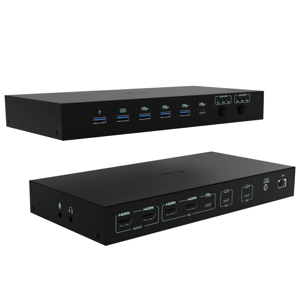 i-tec KVM Dock PRO 3 Dock / USB-C Docking Station με 4K PD Ethernet Μαύρο - Image 1