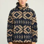 Funky Buddha Ανδρική Ζακέτα Fleece με Κουκούλα Navy Μπλε FBM012-055-06-NAVY