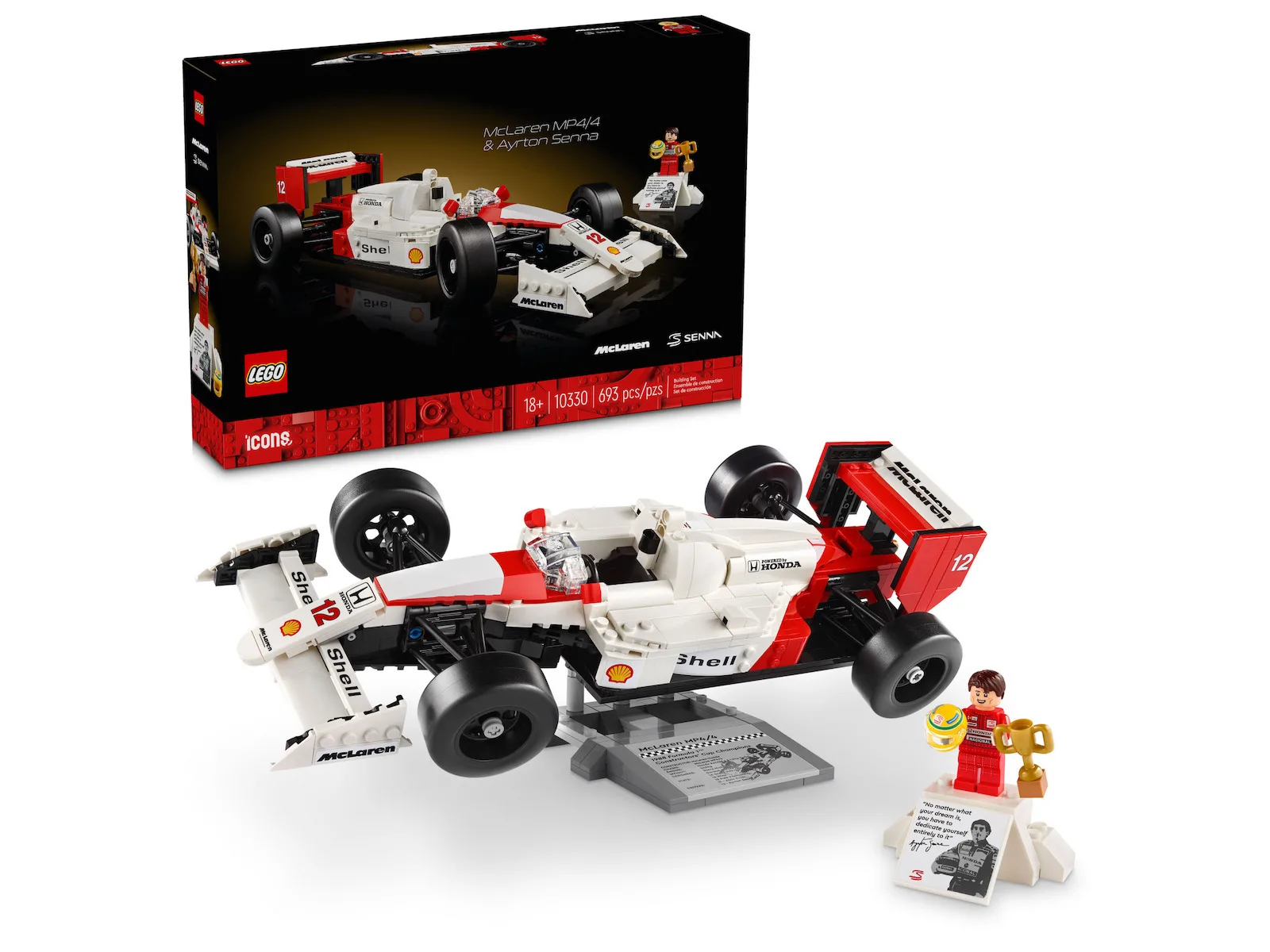 LEGO Icons McLaren MP4/4 & Ayrton Senna για 18+ Ετών 693τμχ 10330 - Image 1