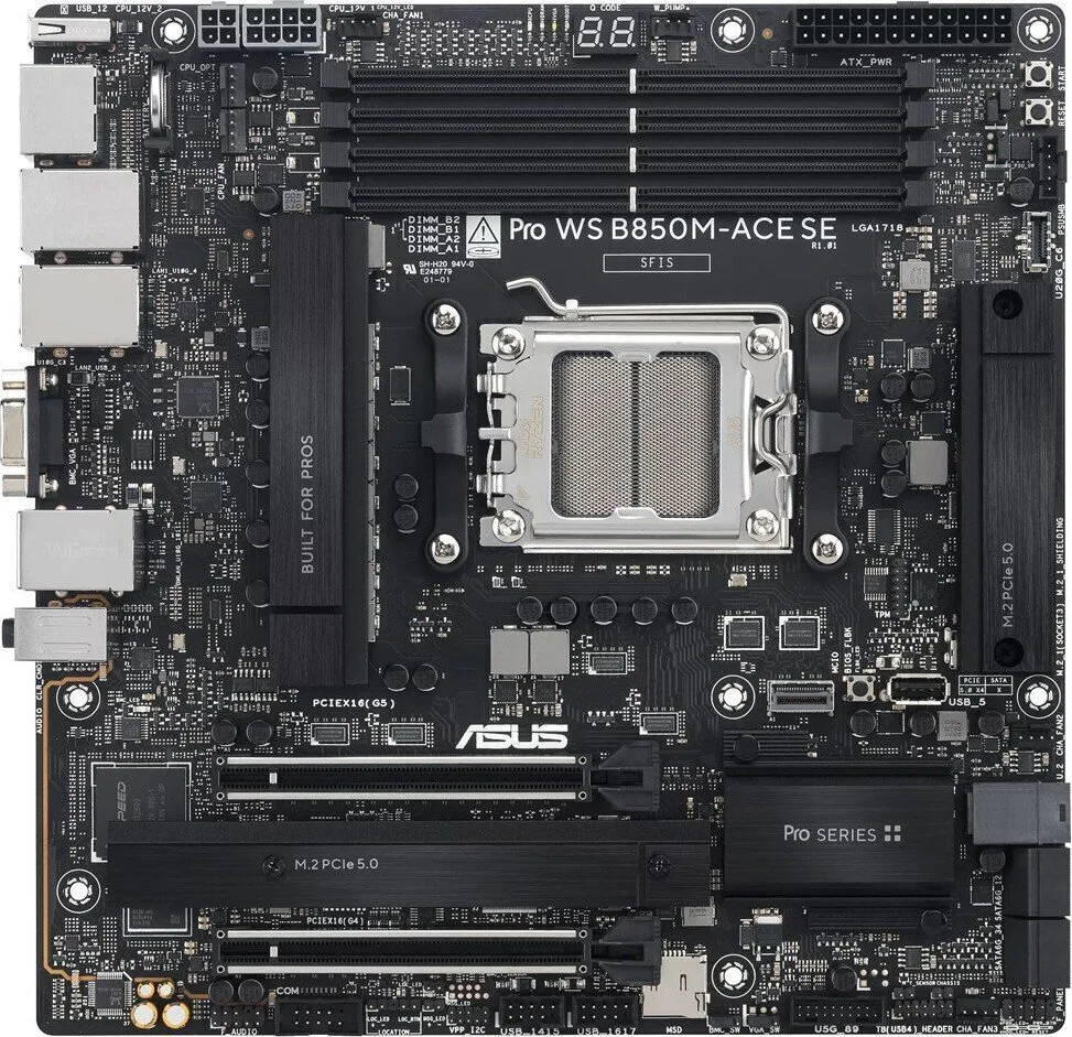 20251021131212_9a60cae9 Asus Pro Ws B850M-Ace Se Motherboard ATX με AMD AM5 Socket 90MB1MN0-M0EAY0 - Image 1