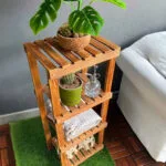 Ξύλινη Ραφιέρα Φυτών 4 Επιπέδων Μπαλκόνι & Κήπο