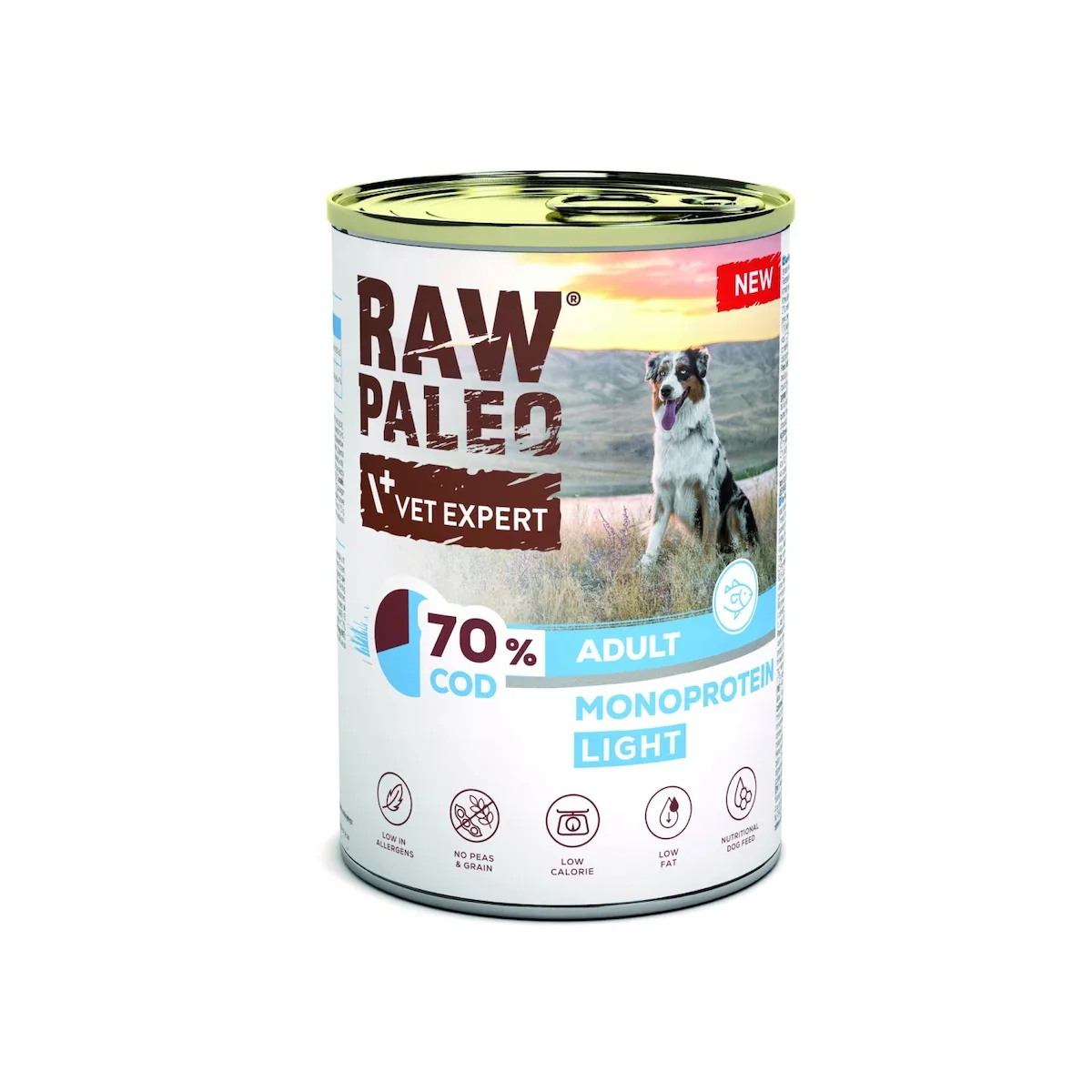 Vetexpert Raw Paleo Cod Light Monoprotein Wet Dog Food 400g - Image 1