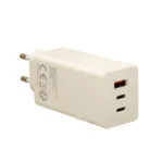 Patona Φορτιστής Χωρίς Καλώδιο GaN με Θύρα USB-A και 2 Θύρες USB-C 65W Power Delivery / Quick Charge 3.0 Λευκός (2647)
