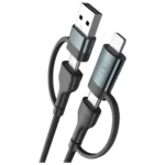 3MK USB to Lightning / Type-C Cable 2A Μαύρο 1.2m