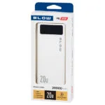 Blow PB20E Power Bank 20000mAh 20W με 2 Θύρες USB-A και Θύρα USB-C Λευκό