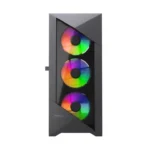 Gembird Fornax 900 Gaming Midi Tower Κουτί Υπολογιστή με Πλαϊνό Παράθυρο και ARGB Φωτισμό Μαύρο
