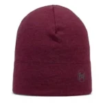 Buff Merino Beanie Unisex Σκούφος Πλεκτός σε Μπορντό χρώμα 118007.422