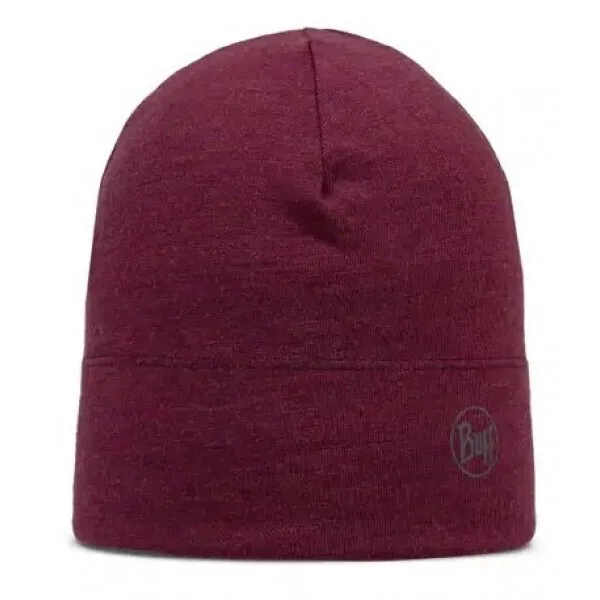 Buff Merino Beanie Unisex Σκούφος Πλεκτός σε Μπορντό χρώμα 118007.422 - Image 1