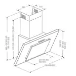 Akpo WK-4 Nero 50 Απορροφητήρας Καμινάδα 60cm Μαύρος