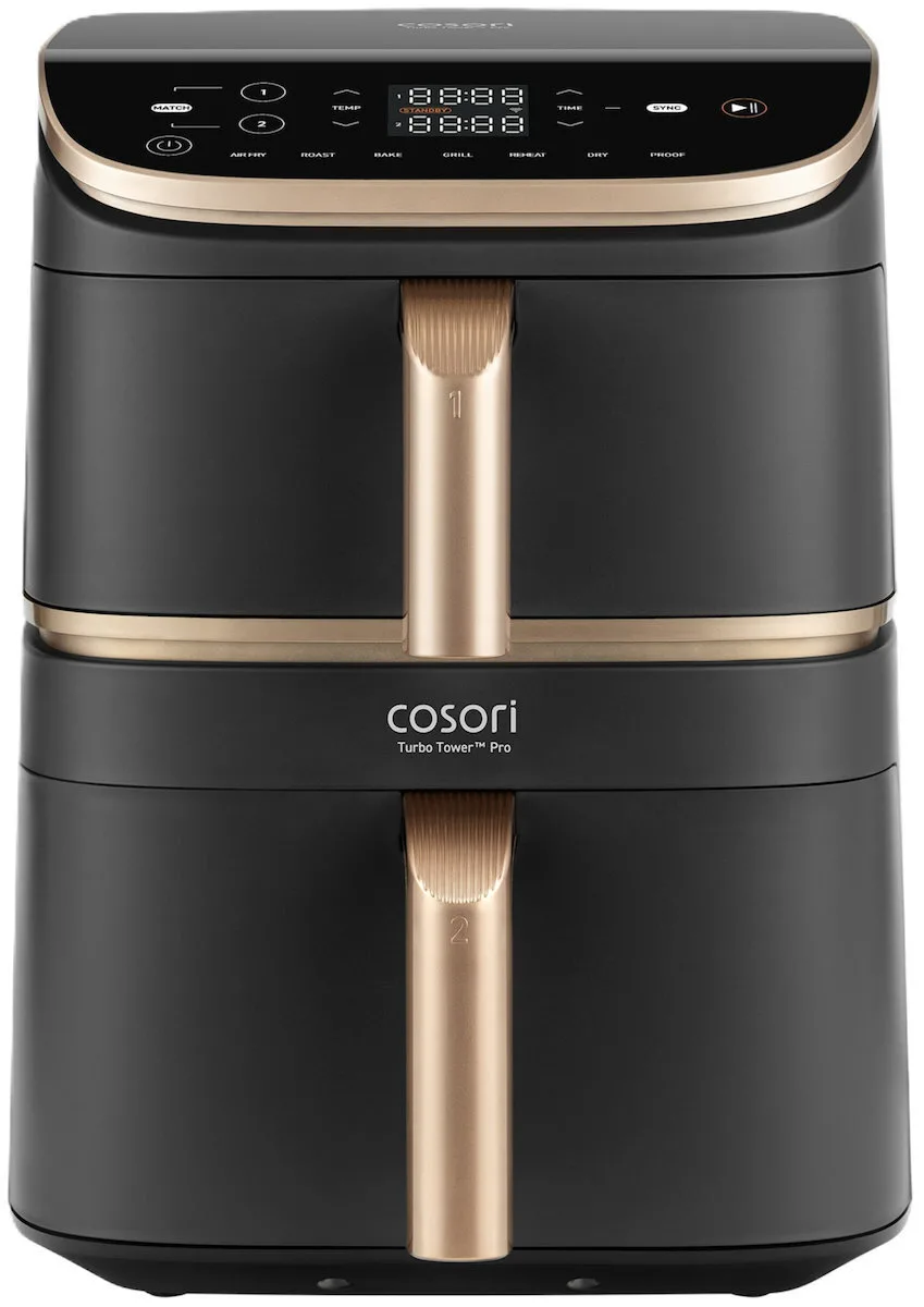 20251103123816_6e1acd66 Cosori Turbo Tower Pro Air Fryer με Wi-Fi & Διπλό Αποσπώμενο Κάδο 10.8lt Μαύρο - Image 1