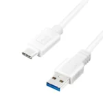LogiLink USB 3.2 Cable USB-C male - USB-A 15W Λευκό 0.5m CU0173