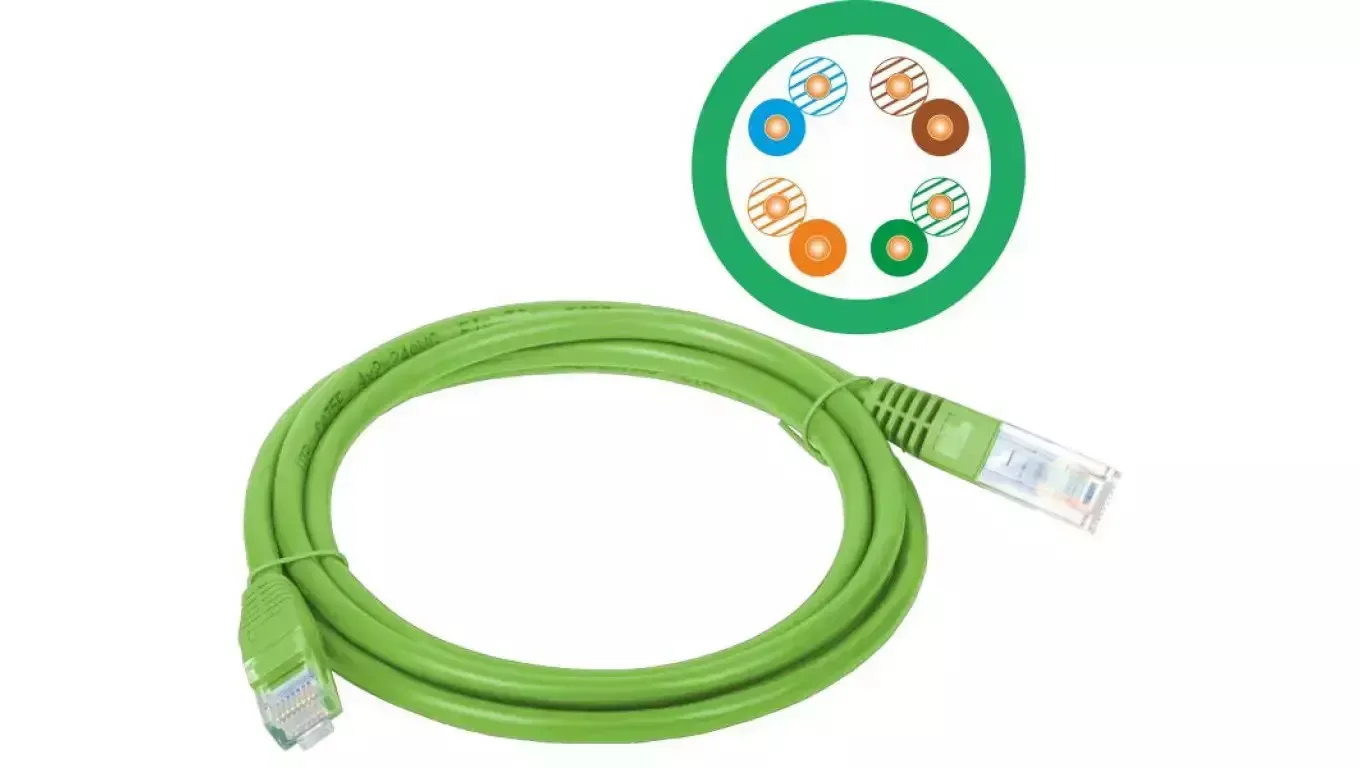 A-LAN U/UTP Cat.5e Καλώδιο Δικτύου Ethernet 1m Πράσινο 1τμχ KKU5ZIE1 - Image 1