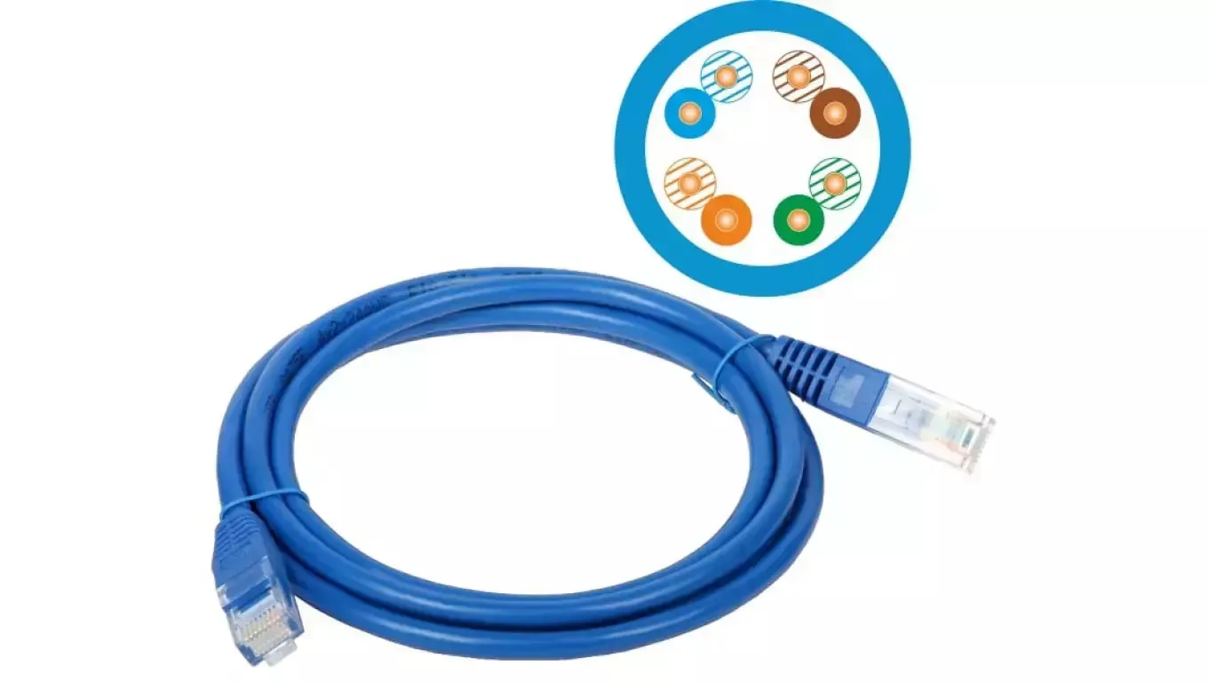 A-LAN U/UTP Cat.5e Καλώδιο Δικτύου Ethernet 1m Μπλε 1τμχ KKU5NIE1 - Image 1