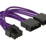 DeLock 8-Pin EPS - 4-Pin Molex Cable 0.15m Μωβ 83703