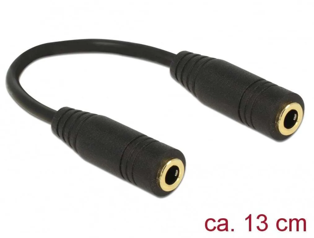 DeLock Μετατροπέας 3.5mm female σε 3.5mm female 1τμχ 65896 - Image 1