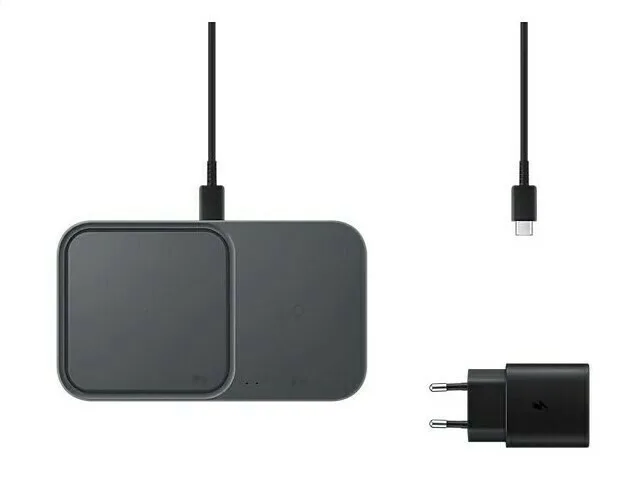 Samsung Ασύρματος Φορτιστής (Qi Pad) 15W Power Delivery Μαύρος (Fast Wireless Duo Charger & Adapter) - Image 1