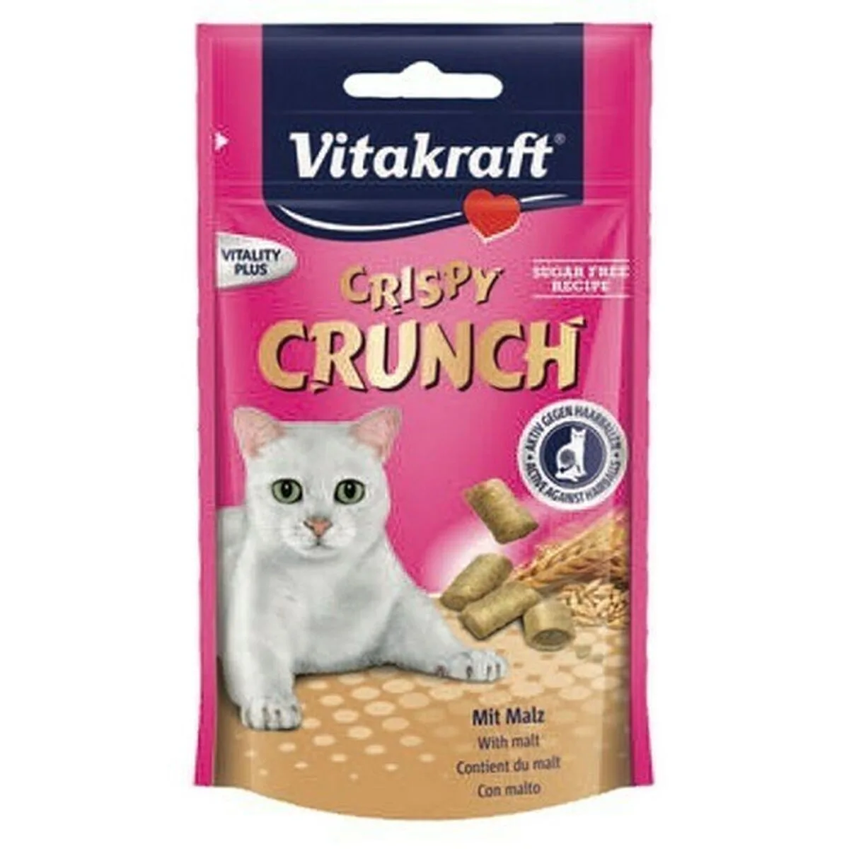 20251107182530_b51575bf Vitakraft Crispy Crunch Anti Hairball Λιχουδιές Σνακ Γάτας Βύνη 60gr - Image 1