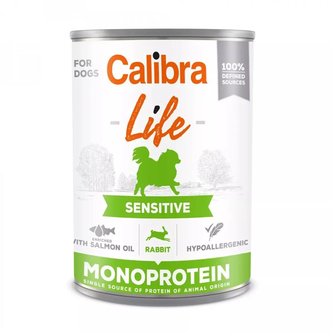 Calibra Life Sensitive Monoprotein Υγρή Τροφή Σκύλων σε Κονσέρβα Διαίτης με Κουνέλι χωρίς Σιτηρά & Γλουτένη 400gr A31-CLLD7604 - Image 1