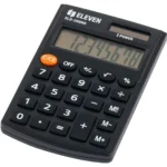 Eleven Liquids Αριθμομηχανή Τσέπης σε Μαύρο Χρώμα SLD200NR