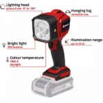 Einhell Προβολέας Εργασίας Μπαταρίας LED με Φωτεινότητα έως 350lm 4514175
