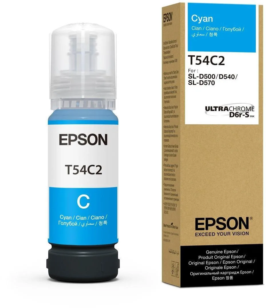 Epson T54C Γνήσιο Μελάνι Εκτυπωτή InkJet Κυανό (C13T54C220) - Image 1