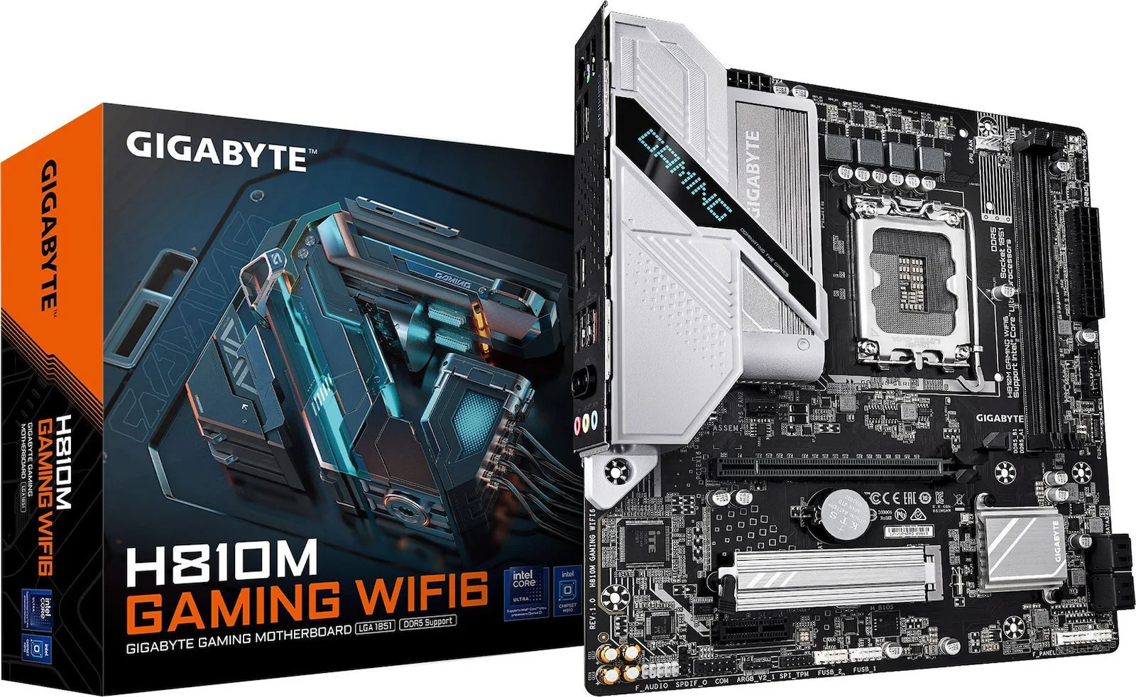 Gigabyte H810M Gaming WIFI6 Motherboard Micro ATX με Intel 1851 Socket - Image 1
