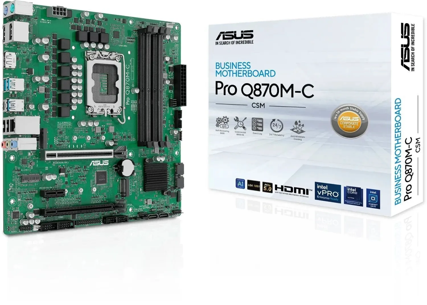 Asus Pro Q870M-C-CSM Motherboard Micro ATX με Intel 1851 Socket 90MB1KEP-M0EAYC - Image 1