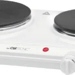 Clatronic 271699 Επιτραπέζια Εστία Εμαγιέ Διπλή Λευκή