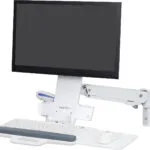 Ergotron Sit-stand Βάση Γραφείου Περιφερειακών με Βραχίονα Λευκή
