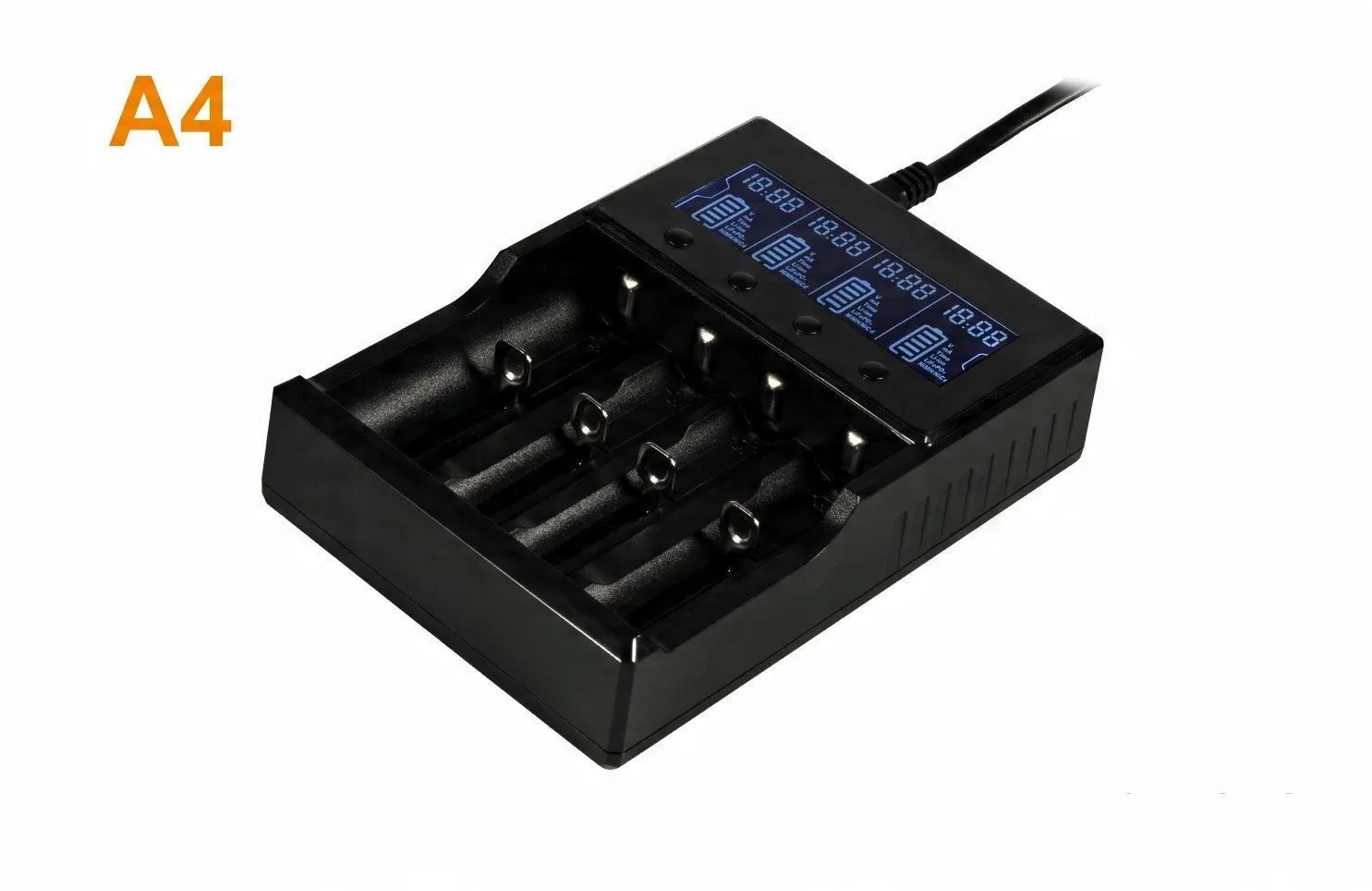 Acebeam Advanced Multi Charger-A4 4 Μπαταριών Li-ion/Ni-Cd/Ni-MH Μεγέθους AA/AAA/18650/21700/16340/26650/14500 - Image 1
