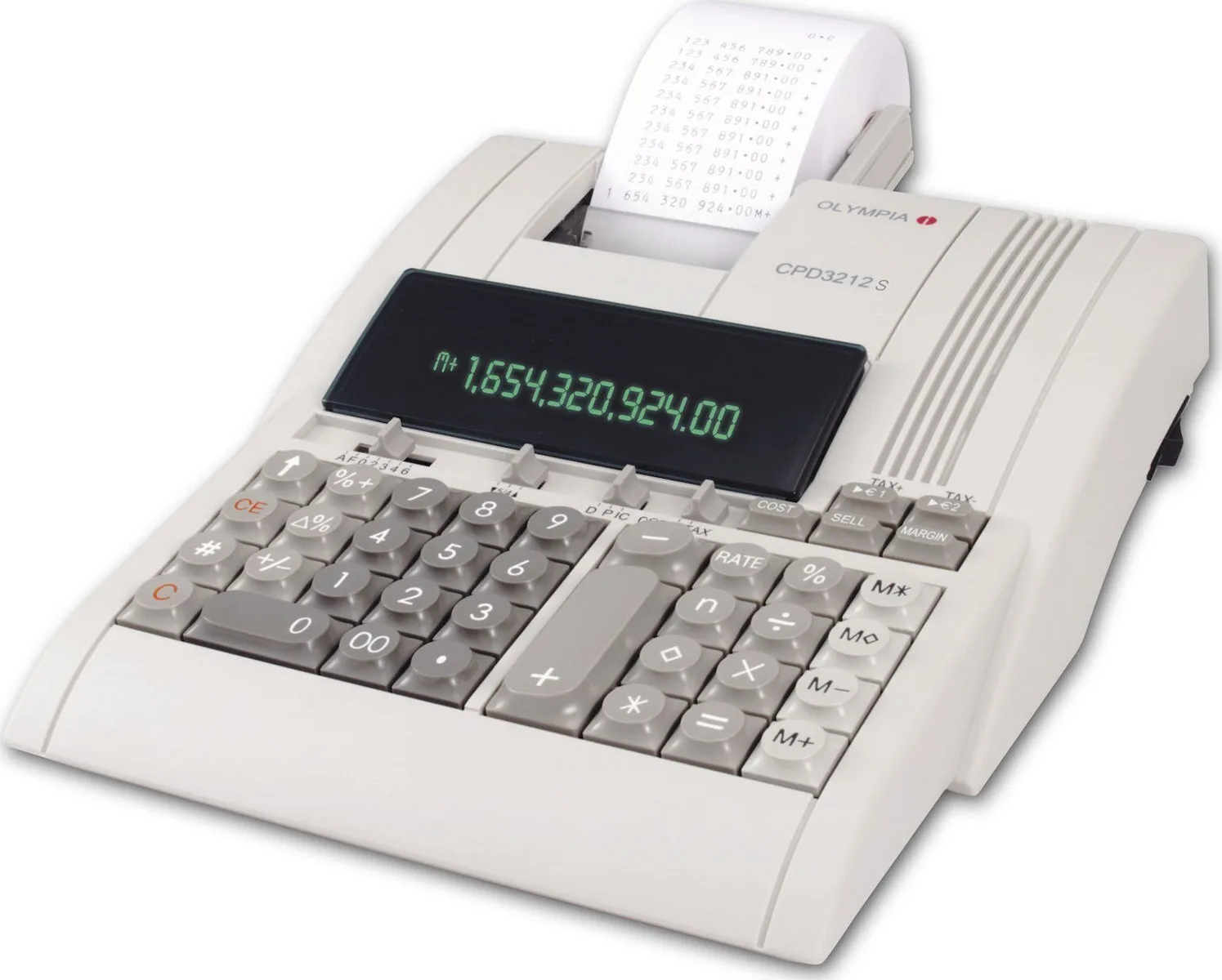 Olympia CPD-3212S Αριθμομηχανή Χαρτοταινίας 12 Ψηφίων σε Μαύρο Χρώμα 946776002 - Image 1