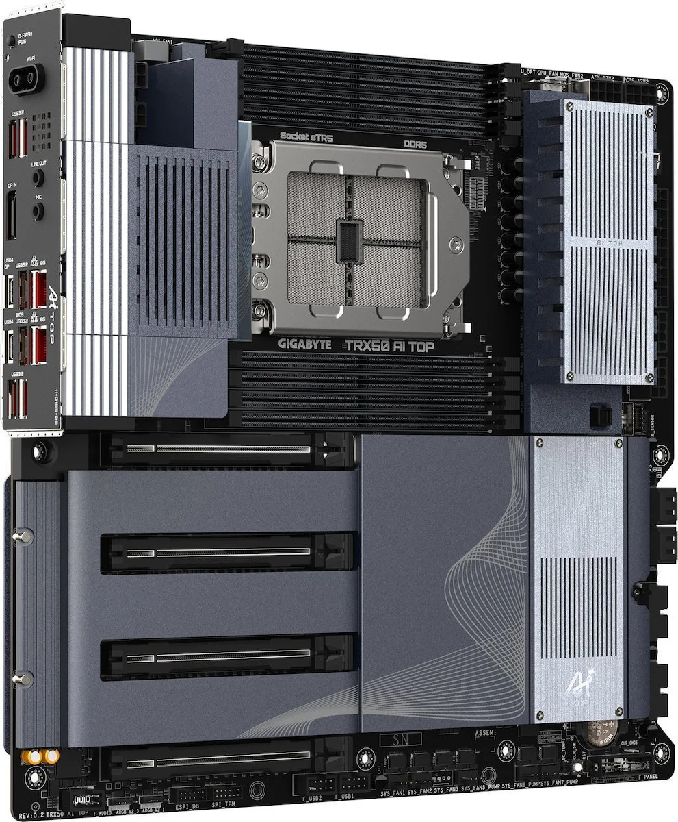 Gigabyte TRX50 AI TOP Wi-Fi Motherboard Extended ATX με AMD TR5 Socket - Image 1
